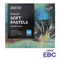 BRUSTRO Artist's Soft Pastels Square Sticks (Shades 24)